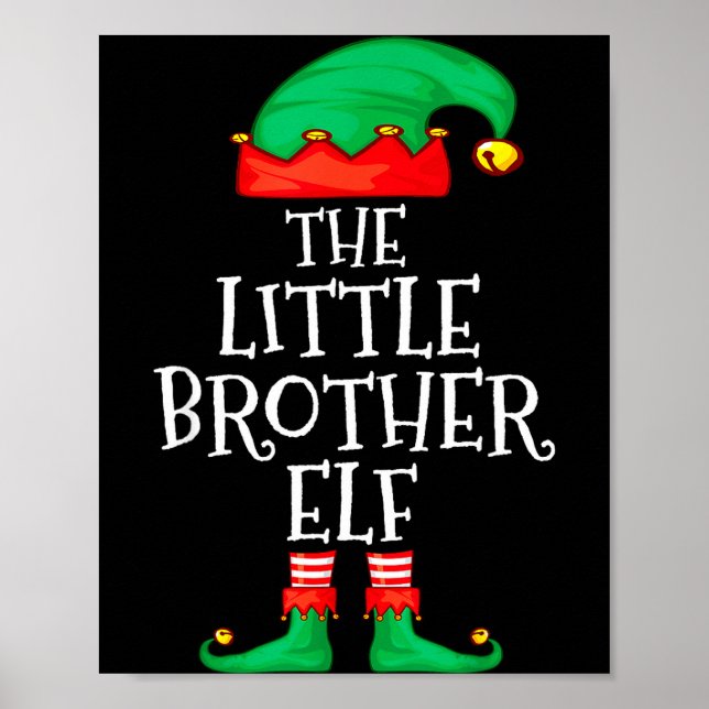 Póster Elf Family Christmas Little Brother Elf Sweater Me (Frente)