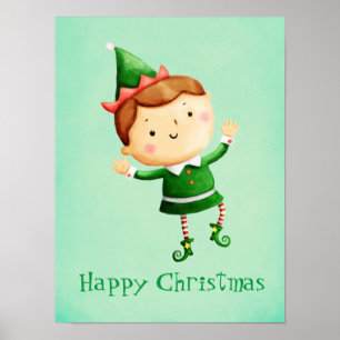 Póster Elf Navidades Cute