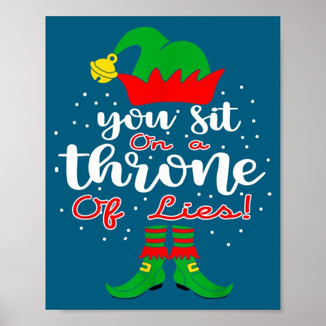Póster Elf Quotes You Sit On A Throne Of Lies ! Christmas (Frente)