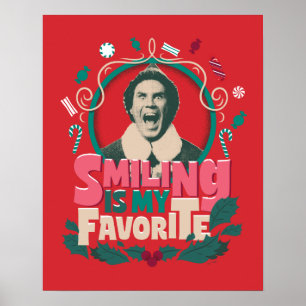 Póster Elf - Sonreír es mi favorito