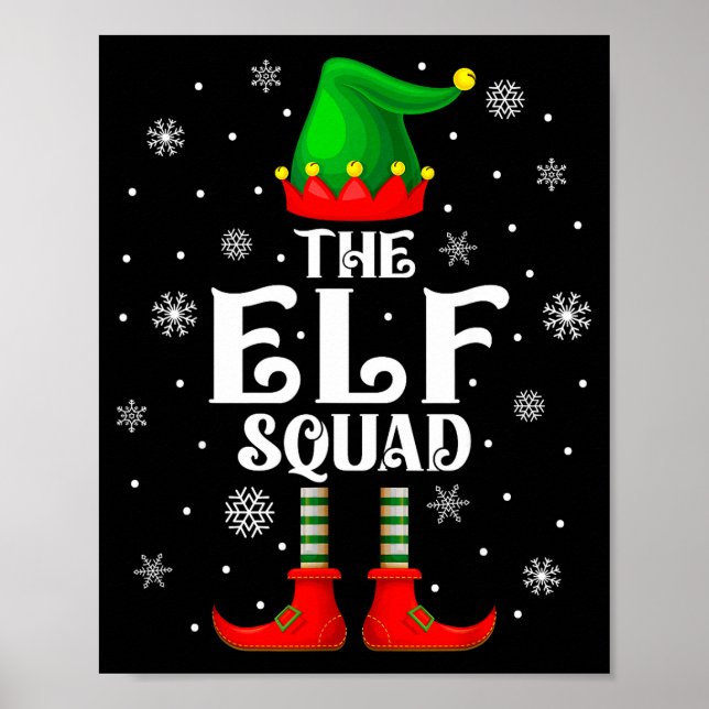 Póster Elf Squad Family Matching Xmas Funny Christmas Vib (Frente)