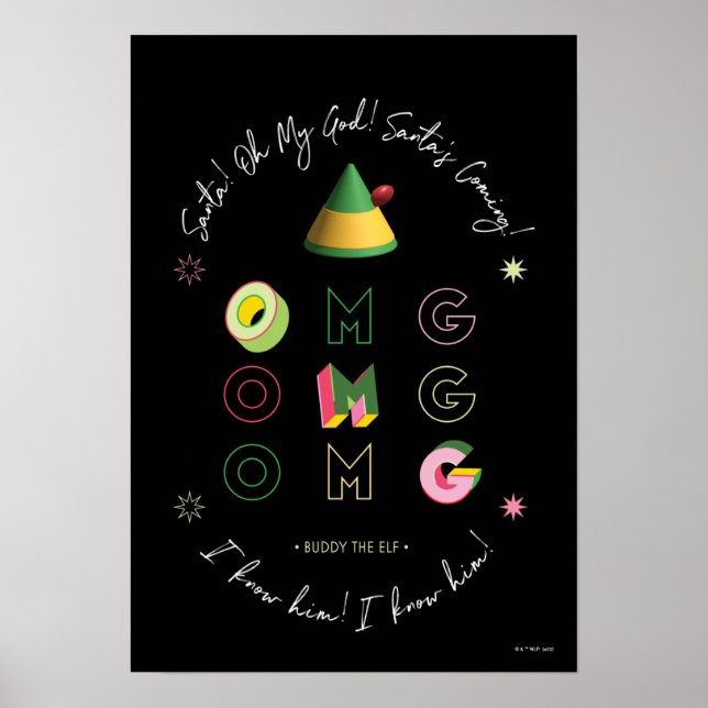 Póster Elf the Movie | Santa OMG (Frente)