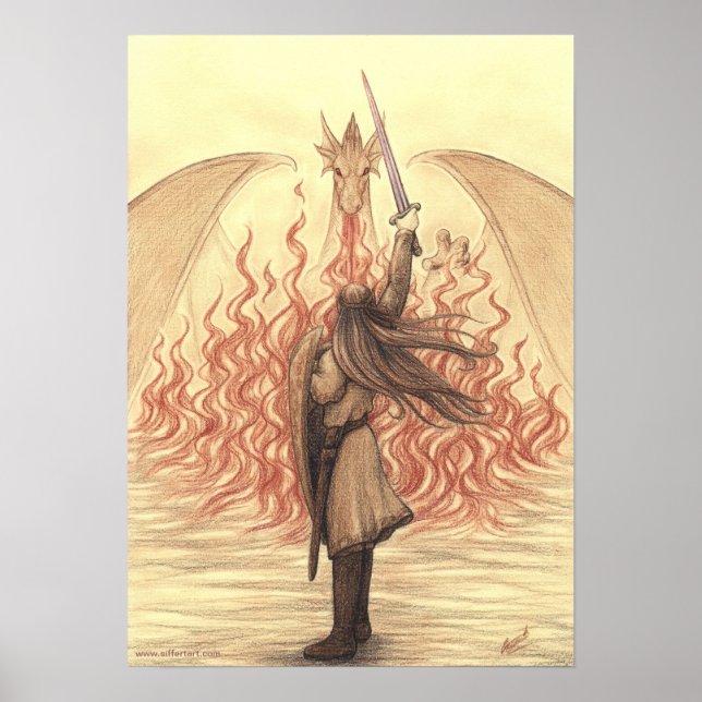 Póster Elf vs Dragon (Frente)