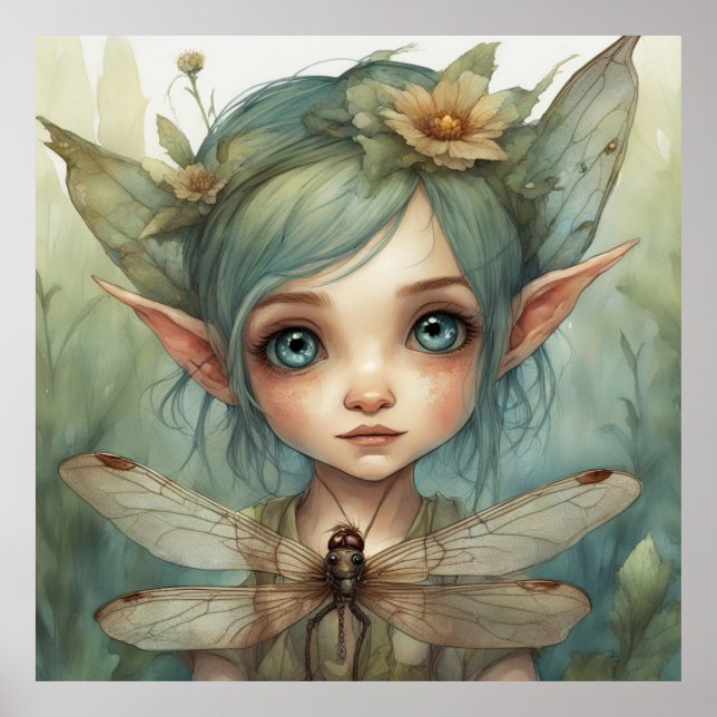 Póster Elf y Dragonfly 6 (Frente)