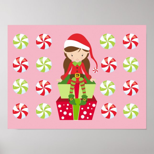 Póster Elfa femenina con dulces (Frente)