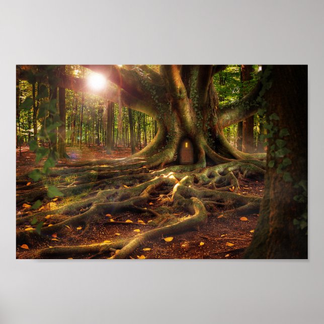 Póster elfin treehouse poster (Frente)