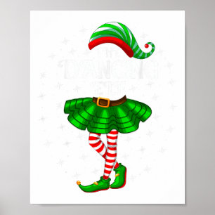 Póster Elfo Bailarín Navidad Familia Combinación Mujeres