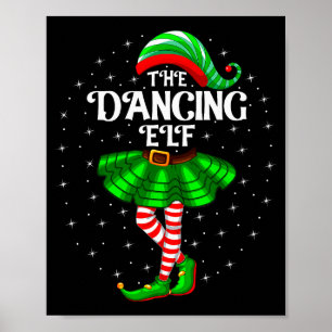 Póster Elfo Bailarín Navidad Familia Pareo Mujeres Niñas