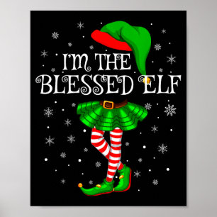 Póster Elfo Bendito Navidad Coincidencia Familia Mujeres