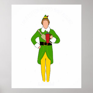 Póster Elfo burgués de Navidad