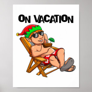 Póster Elfo Relajante De Vacaciones De Verano En La Playa