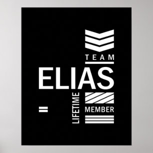 Póster Elias Nombre personalizado Regalo de cumpleaños
