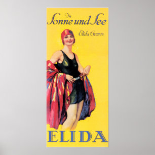 Póster ELIDA CREMES Cosméticos Alemanes Cream Beauty Lodg