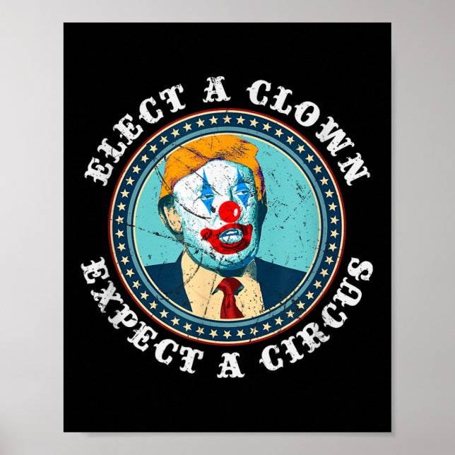 Póster Elige A Un Payaso Esperando Un Circo En Camiseta A (Frente)