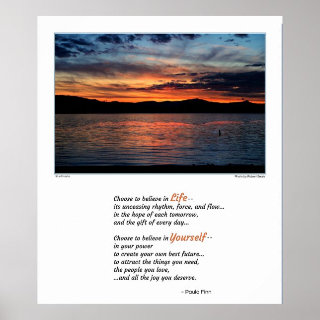 Póster Elige creer en la vida...Poster (Frente)
