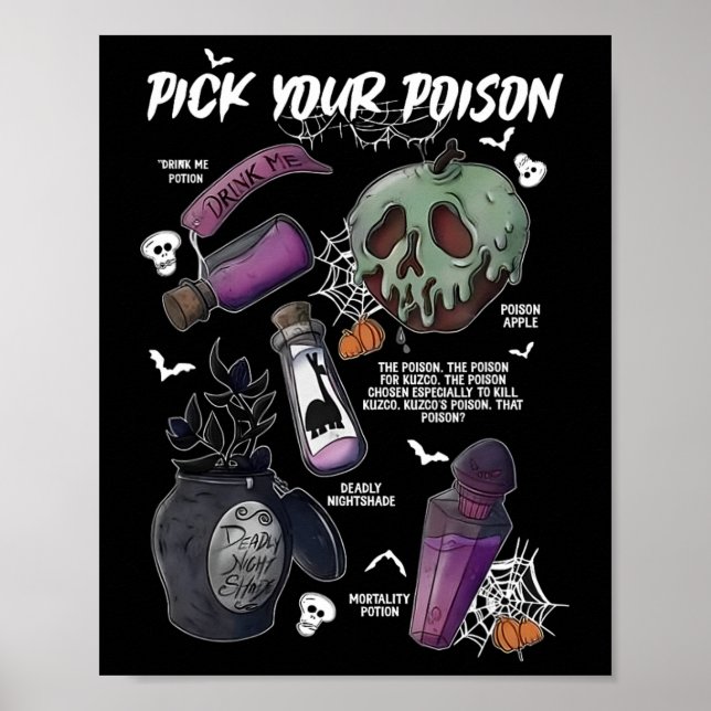 Póster Elige el gracioso trago de tu veneno Potion's Happ (Frente)