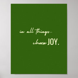 Póster elige la alegría en todas las cosas. Poster e impr