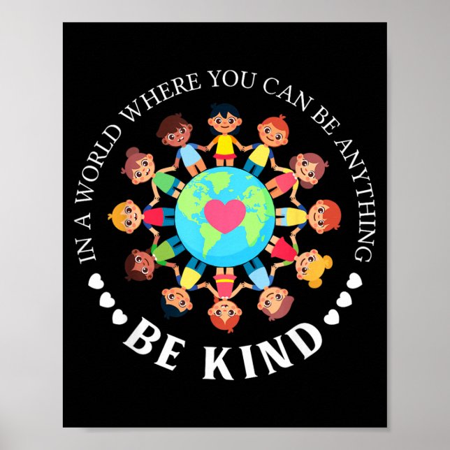 Póster Elige Ser Amable Hoy Ama a los Niños (Frente)