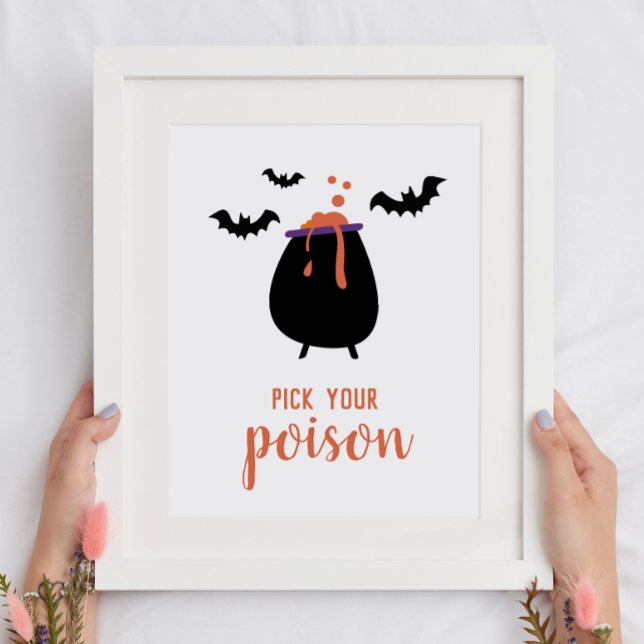 Póster Elige tu veneno. Bebidas de fiesta de Halloween (Subido por el creador)