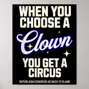 Póster Elige un payaso, obtén un Congreso del Gabinete de