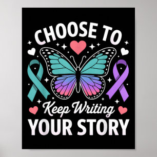 Póster Elija Seguir Escribiendo Su Historia Inspiradora P