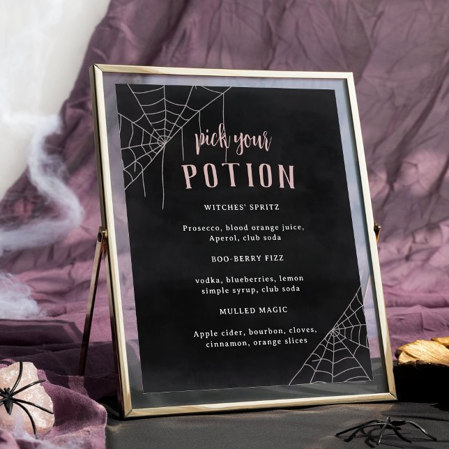 Póster Elija su opción Halloween Menú de bebidas Baby Sho (Subido por el creador)