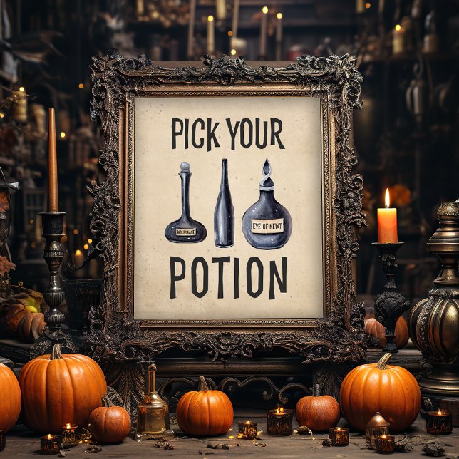 Póster Elija su posición | Rótulo de Halloween Party (Subido por el creador)