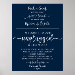 Póster Elija un cartel de la ceremonia desconectada de un