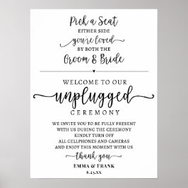 Póster Elija un cartel de la ceremonia desconectada de un