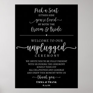Póster Elija un cartel de la ceremonia desconectada de un