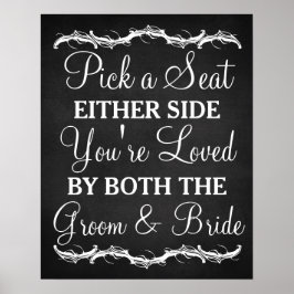 Póster Elija un signo de boda de timbre de cualquiera de 