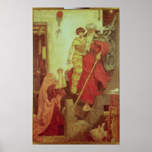 Póster Elijah restoring the Widow's Son, 1868
