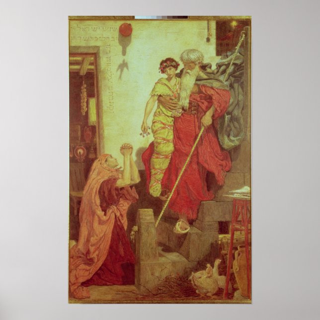 Póster Elijah restoring the Widow's Son, 1868 (Frente)