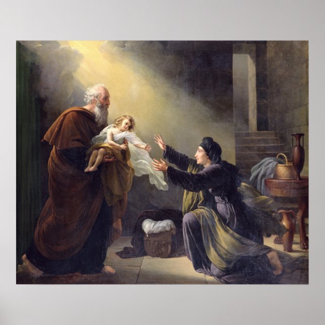 Póster Elijah resucitando al hijo (Frente)