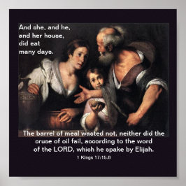 Póster Elijah y la viuda de Zarephath - Poster