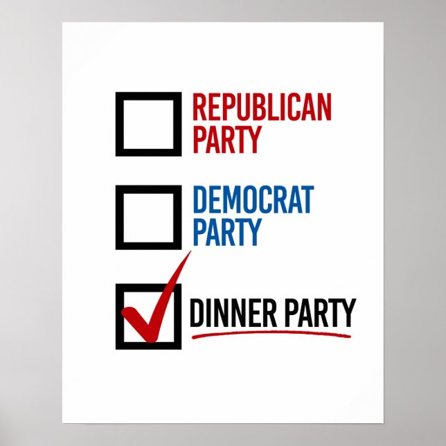 Póster Elijo la Fiesta de Cena - -  (Frente)