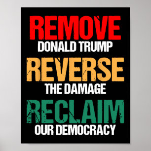Póster Eliminar a Trump Revertir el Daño Reclamar Nuest D