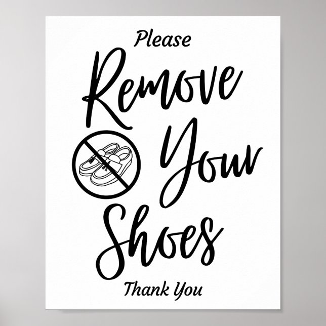 Póster Eliminar tus zapatos (Frente)