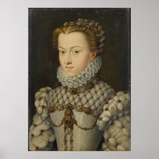Póster Elisabeth de Austria - Francois Clouet - c1571 (Frente)