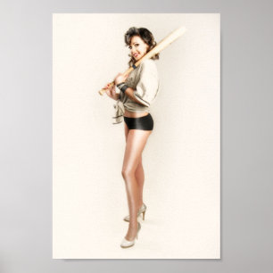 Póster Elise con bate