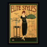 Póster Elite Styles Art Deco 1920 Cover 12 x 16<br><div class="desc">Acentúe su decoración con esta exclusiva,  nostálgica,  portada Art Deco de moda de Elite Styles-ca 1920</div>