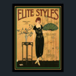 Póster Elite Styles Art Deco 1920 Cover 12 x 16<br><div class="desc">Acentúe su decoración con esta exclusiva,  nostálgica,  portada Art Deco de moda de Elite Styles-ca 1920</div>