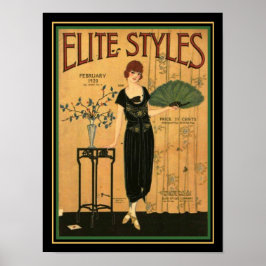 Póster Elite Styles Art Deco 1920 Cover 12 x 16