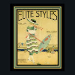 Póster Elite Styles Art Deco 1920 Cover 16x20<br><div class="desc">Bonita cubierta Art Deco Beach para Elite Styles aproximadamente 1920</div>