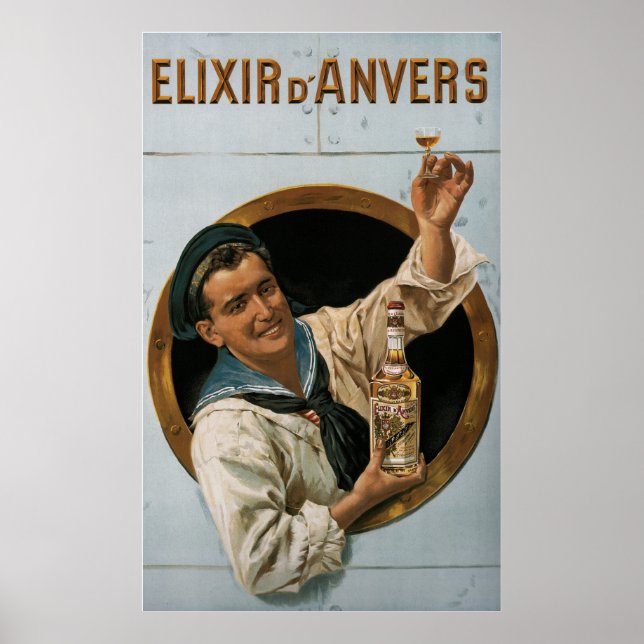 Póster Elixir D’Anvers ~ por Gerard Portielje Bélgica 190 (Frente)