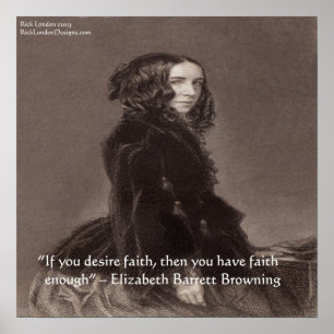 Póster Elizabeth Barrett Browning Faith Poster de citas