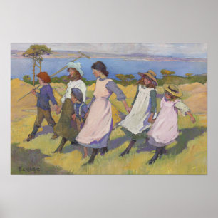 Póster Elizabeth Forbes - Aquí estamos recogiendo nueces