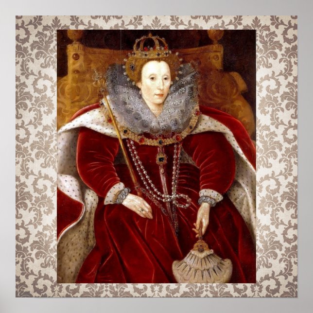 Póster Elizabeth I Red Robes (Frente)