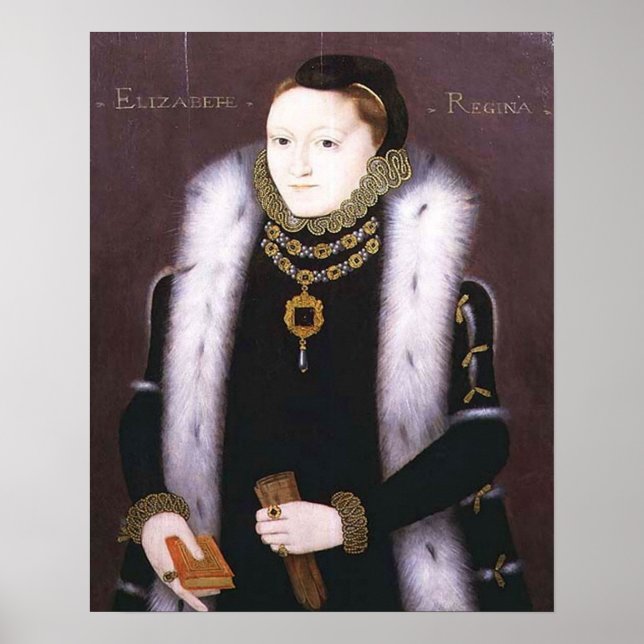 PÓSTER ELIZABETH I, REINA DE INGLATERRA (RETRATO DE CLOPT (Frente)