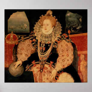 Póster Elizabeth I, retrato de la armada, c.1588